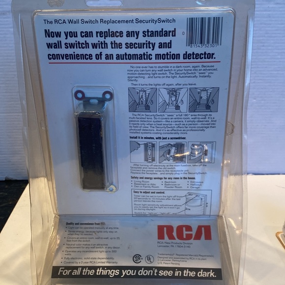 NWT & Vintage RCA Security Switch, Motion-Sensing Light Control - Picture 4 of 4
